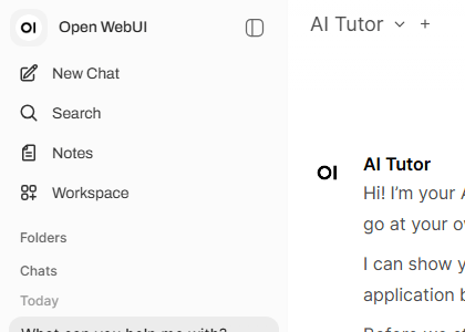 Clicking New Chat in the sidebar and seeing a fresh empty screen appear